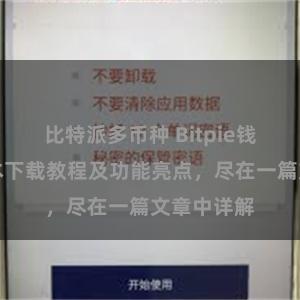 比特派多币种 Bitpie钱包最新版本下载教程及功能亮点，尽在一篇文章中详解