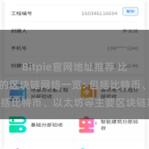Bitpie官网地址推荐 比特派钱包支持的区块链网络一览: 包括比特币、以太坊等主要区块链项目