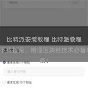 比特派安装教程 比特派教程下载指南，精通区块链技术必备！